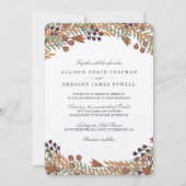 Harvest Berry Wedding Invitation Kaart (Voorkant)