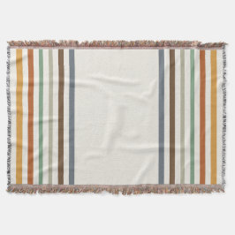 Harvest Blessings Striped Throw Blanket | Autumn Deken
