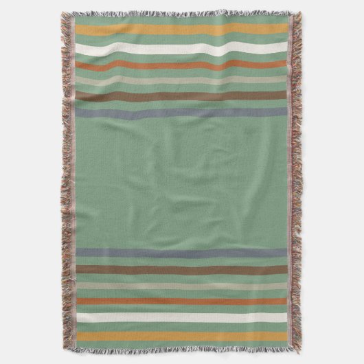 Harvest Blessings Striped Throw Blanket | Autumn Deken (Voorkant Verticaal)