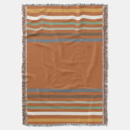 Harvest Blessings Striped Throw Blanket | Autumn Deken