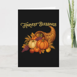 Harvest Blessings Thanksgiving Card Kaart