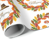 Harvest Celebration Thanksgiving Wrapping Paper Cadeaupapier (Rol Hoek)