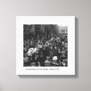 Harvest Day at Cork Market, Ierland 1905 Canvas Afdruk