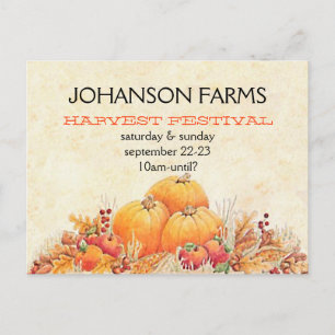 Harvest Festival Pumpkin Patch Briefkaart