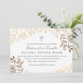 Harvest Flowers Baptism Kaart (Staand voorkant)