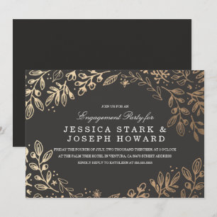 Harvest Flowers Engagement Party Uitnodigen Kaart