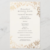 Harvest Flowers Wedding Programme (Voorkant)