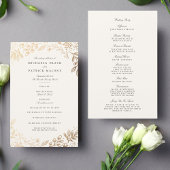 Harvest Flowers Wedding Programme