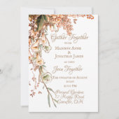 Harvest Garland Script Elegant Fall Wedding Kaart (Voorkant)