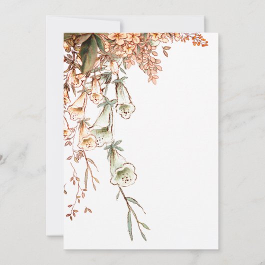 Harvest Garland Script Elegant Fall Wedding Kaart (Achterkant)