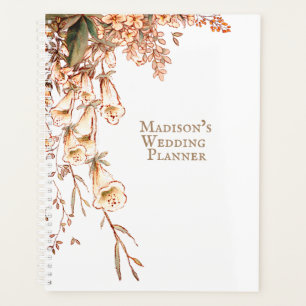 Harvest Garland Script Elegant Fall Wedding Name Planner