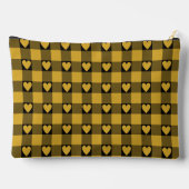 Harvest Gold Black Buffalo Heart Plaid Etui (Achterkant)