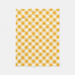Harvest Gold Gingham Fleece Deken