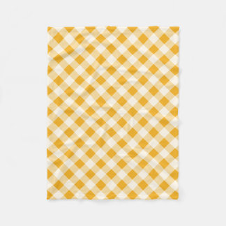 Harvest Gold Gingham Fleece Deken