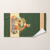 Harvest Grace – Autumn Pumpkins and Sunflowers  (Serviette à main)
