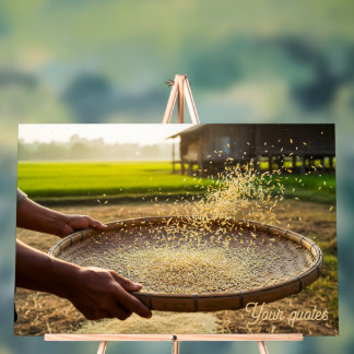 Harvest Grain, Rice Field Acryl Bord