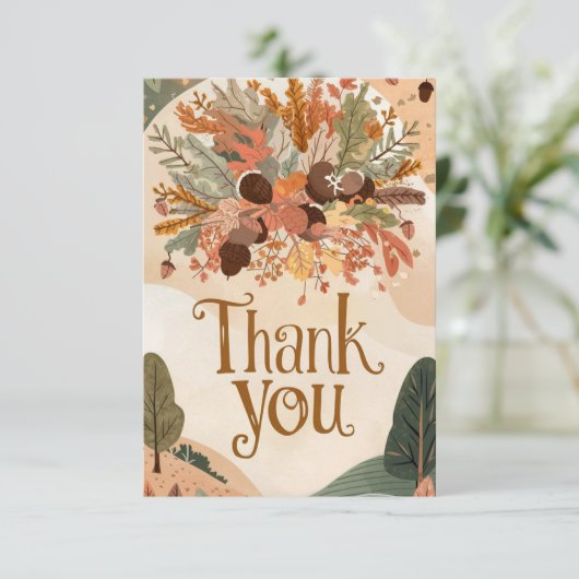 Harvest Maple Autumn Herfst Bedankkaart (Staand voorkant)