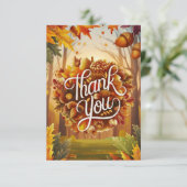 Harvest Maple Autumn Herfst Bedankkaart (Staand voorkant)