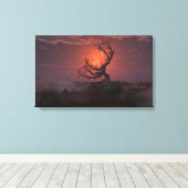 Harvest Moon Canvas Afdruk (Insitu (Houten vloer))
