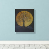 Harvest Moon Canvas Afdruk (Insitu (Houten vloer))
