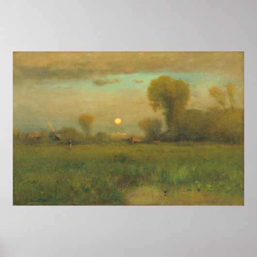 Harvest Moon - George Inness Fine Art Poster (Devant)