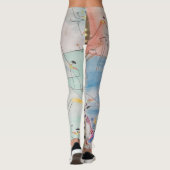 "Harvest of the Birds" Colorful Art Leggings (Dos)