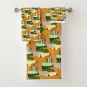 Harvest Pattern Autumn Squash Bad Handdoek (Insitu)