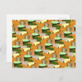 Harvest Pattern Autumn Squash Briefkaart (Voorkant / Achterkant)