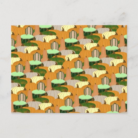 Harvest Pattern Autumn Squash Briefkaart (Voorkant)