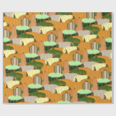 Harvest Pattern Autumn Squash Cadeaupapier (Vlak)