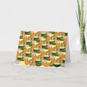 Harvest Pattern Autumn Squash Kaart