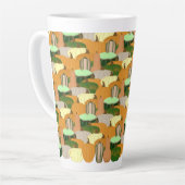 Harvest Pattern Autumn Squash Latte Mok (Linkerhoek)