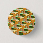 Harvest Pattern Autumn Squash Ronde Button 3,2 Cm (Voorkant)