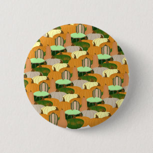 Harvest Pattern Autumn Squash Ronde Button 5,7 Cm