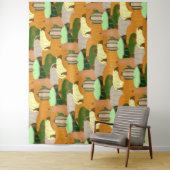 Harvest Pattern Autumn Squash Wandkleed (In situ)
