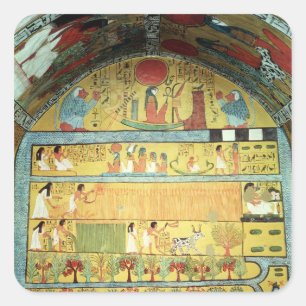 Harvest Scene op de oostmuur Vierkante Sticker