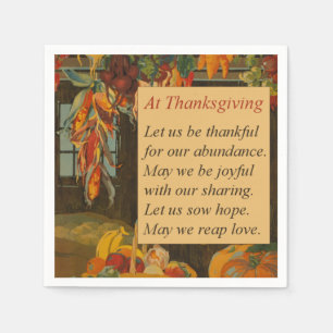  Harvest Scene Thanksgiving Poem Servetten
