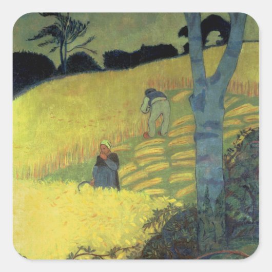 Harvest Scene Vierkante Sticker (Voorkant)