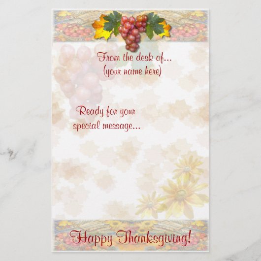 HARVEST VINE ~ Briefpapier # 2 (Voorkant)