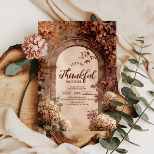Harvest Vineyard Stone Thanksgiving Dinner Kaart