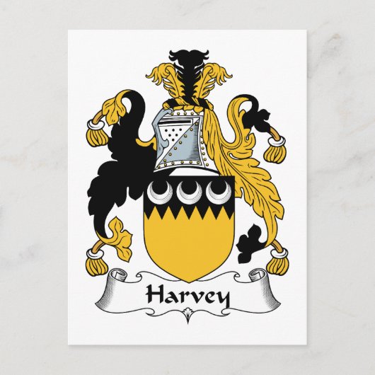 Harvey Family Crest Briefkaart (Voorkant)