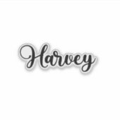 Harvey Naam - Handgeschreven kalligrafie Sticker (Voorkant)