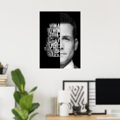 Harvey Specter Quotes Poster (Thuiskantoor)