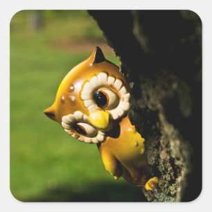 Harvey the Owl II Vierkante Sticker