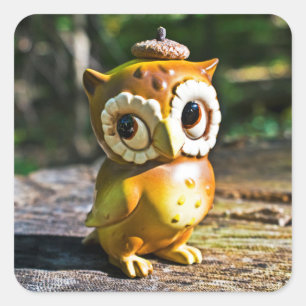 Harvey the Owl III Vierkante Sticker