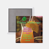 Harvey Wallbanger Cocktail Magnet (Recto/Verso)