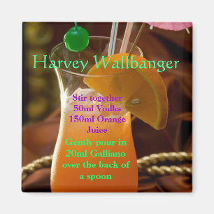 Harvey Wallbanger Cocktail Magnet
