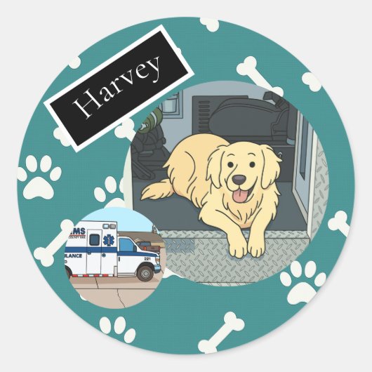 Harvey's stickerpagina ronde sticker (Voorkant)