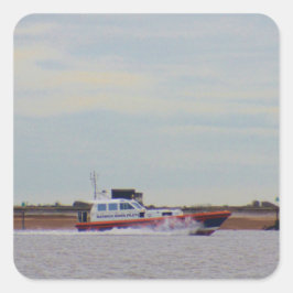 Harwich Haven loodsboot Vierkante Sticker