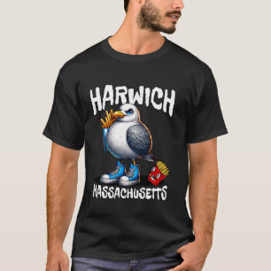 Harwich Massachusetts Grappige Zeemeeuw Franse Fri T-shirt